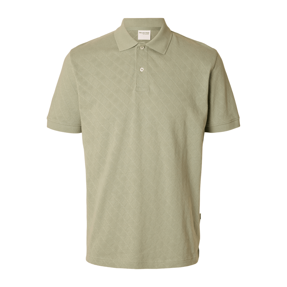 Selected Homme Paul Jacquard Short Sleeve Polo Shirt